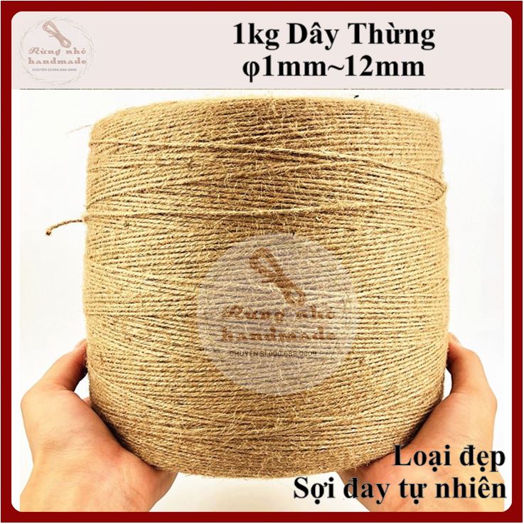 Dây thừng, dây thừng trang trí, 1kg , dây đay tự nhiên loại đẹp, làm handmade, decor, cat tree, cào móng mèo