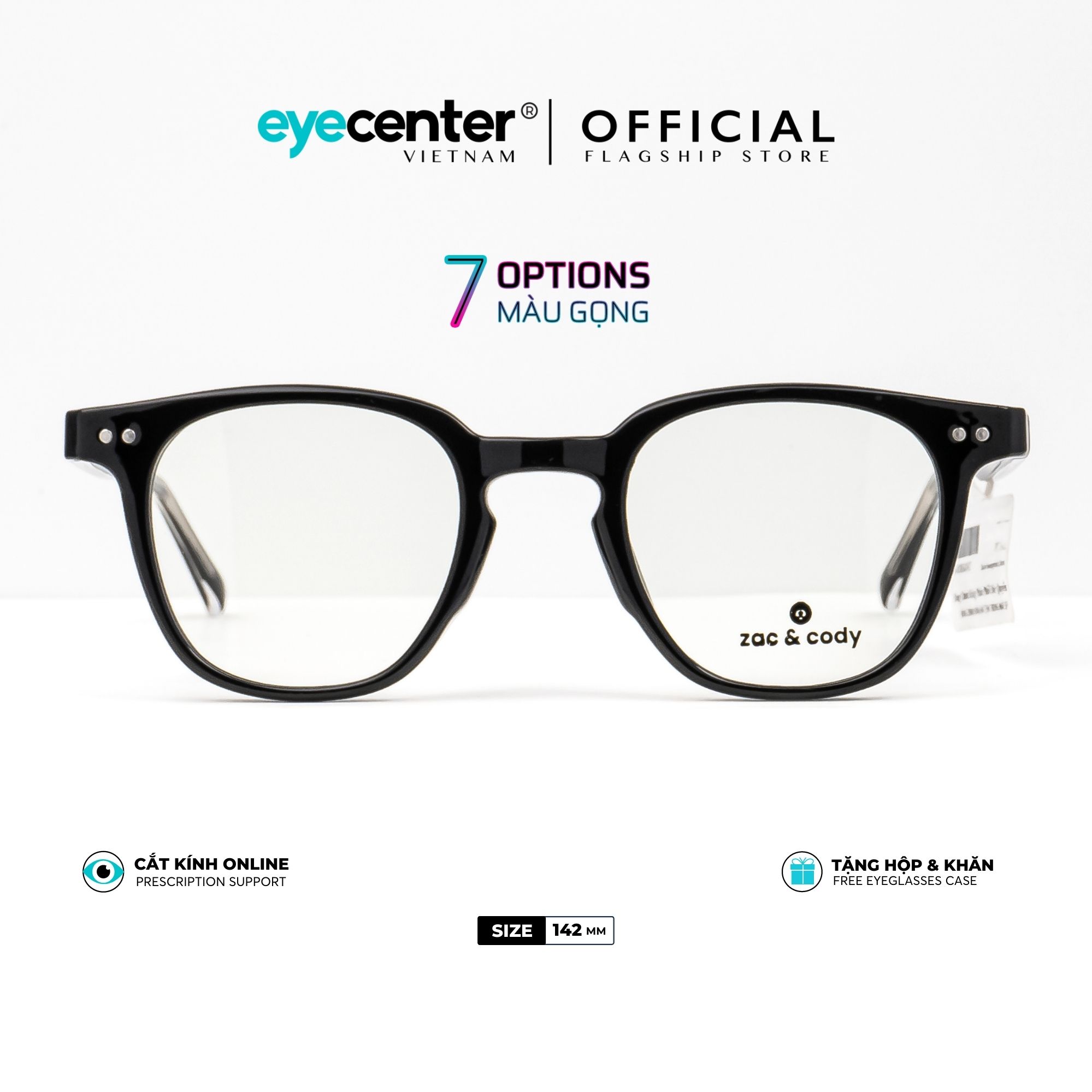Gọng kính cận nam nữ chính hãng ZAC & CODY #JASON lõi thép chống gãy nhập khẩu by Eye Center Vietnam