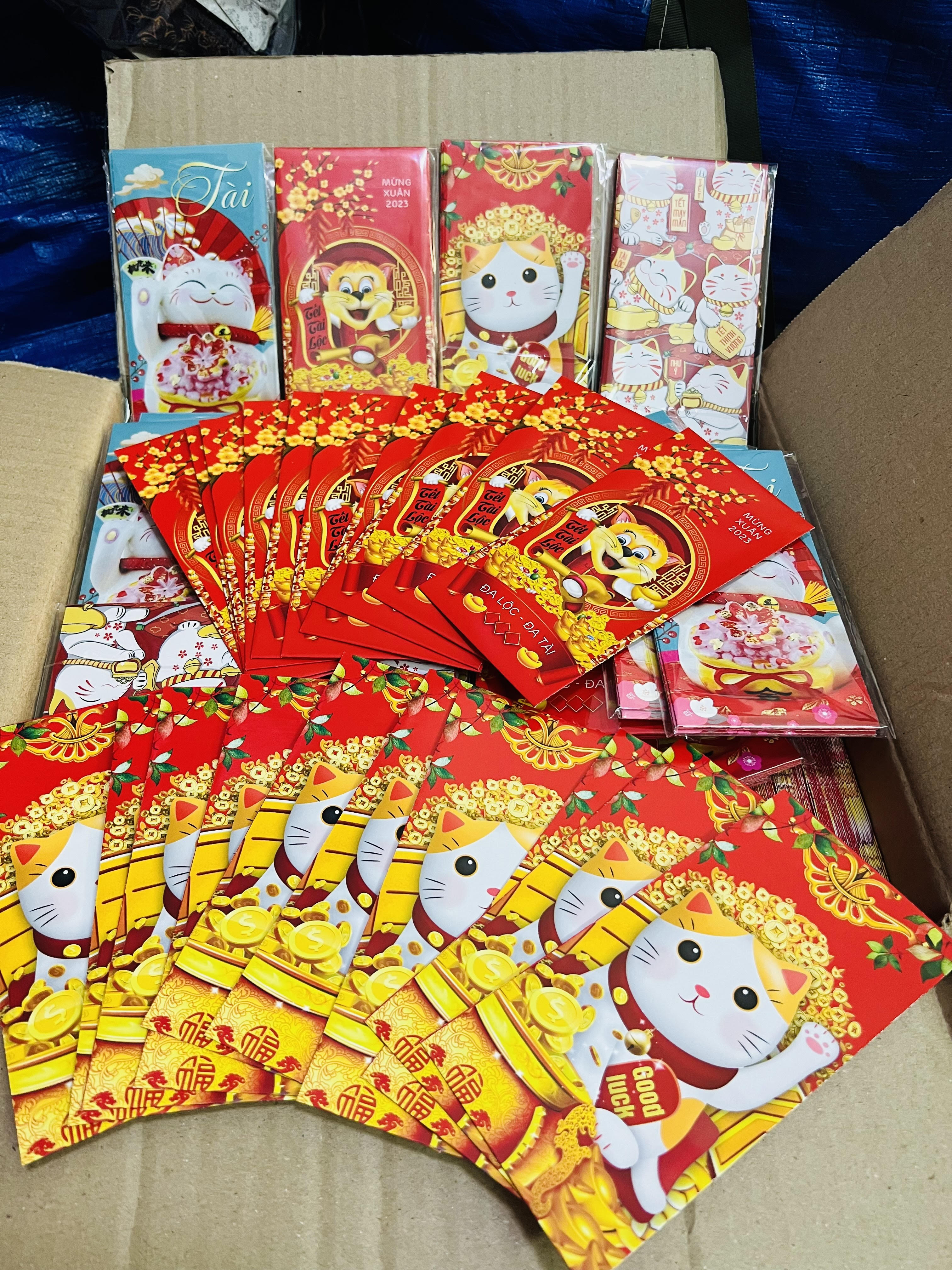 Bao lì xì mẫu mã đẹp giấy tốt 6 tờ/sấp
