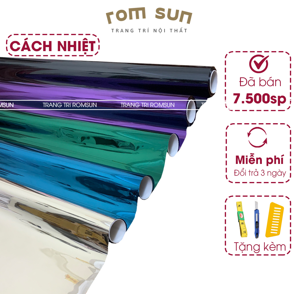 Decal dán kính giảm cách nhiệt chống nắng nóng UV chống nhìn trộm – Giấy đề can dán kính mờ dán văn phòng, phòng ngủ, phòng tắm, cửa sổ 1 chiều phản quang cách nhiệt PQ