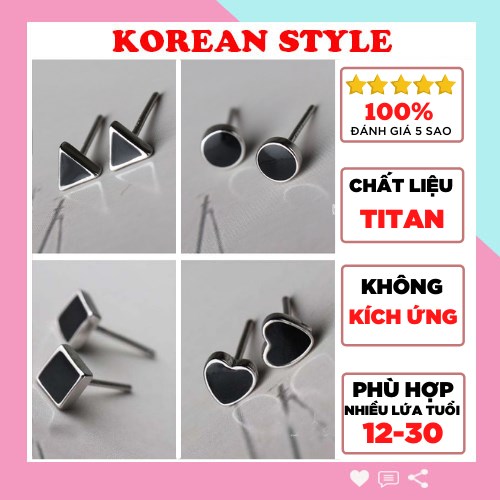 Khuyên tai nữ basic đơn giản, Hoa tai tròn cá tính nhiều hình dáng