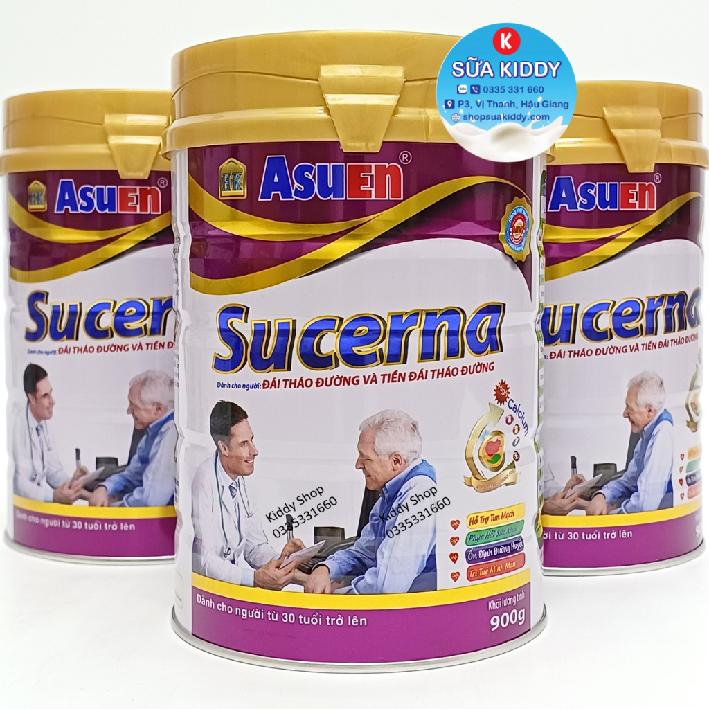 Sữa tiểu đường ASUEN SUCERNA 900G dành cho người tiểu đường và tiền tiểu đường (date luôn mới)
