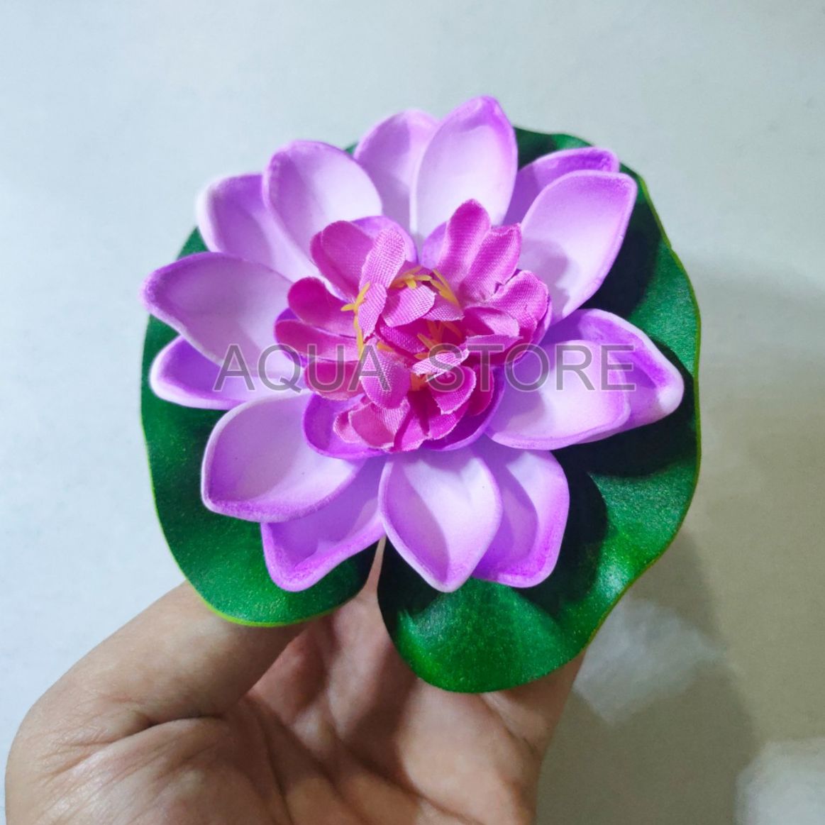 Fake Lotus Flower Water Drop Bowl 18 15cm for Decorating Small Garden Landscapes - 3