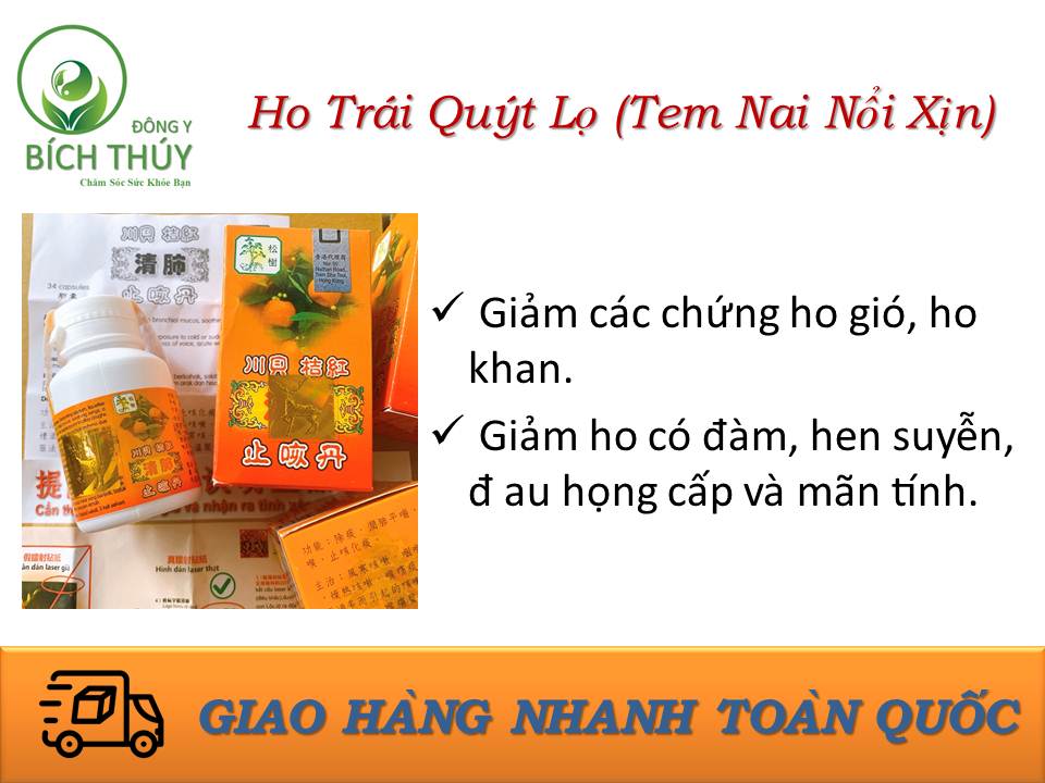Ho Trái Quýt TEM NAI NỔI loại lọ – Giảm ho hen xuyễn các chứn.g ho gió, hen suyễn, đ.au họng cấp và mãn tính.
