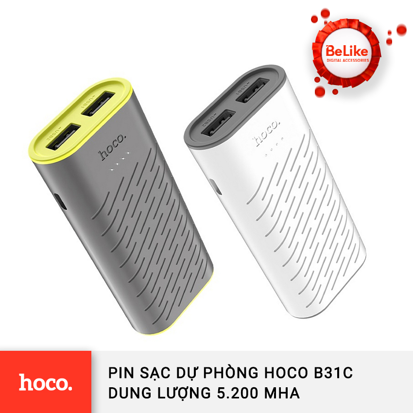 Pin sạc dự phòng hoco b31c dung lượng 5200 mha - hàng chính hãng