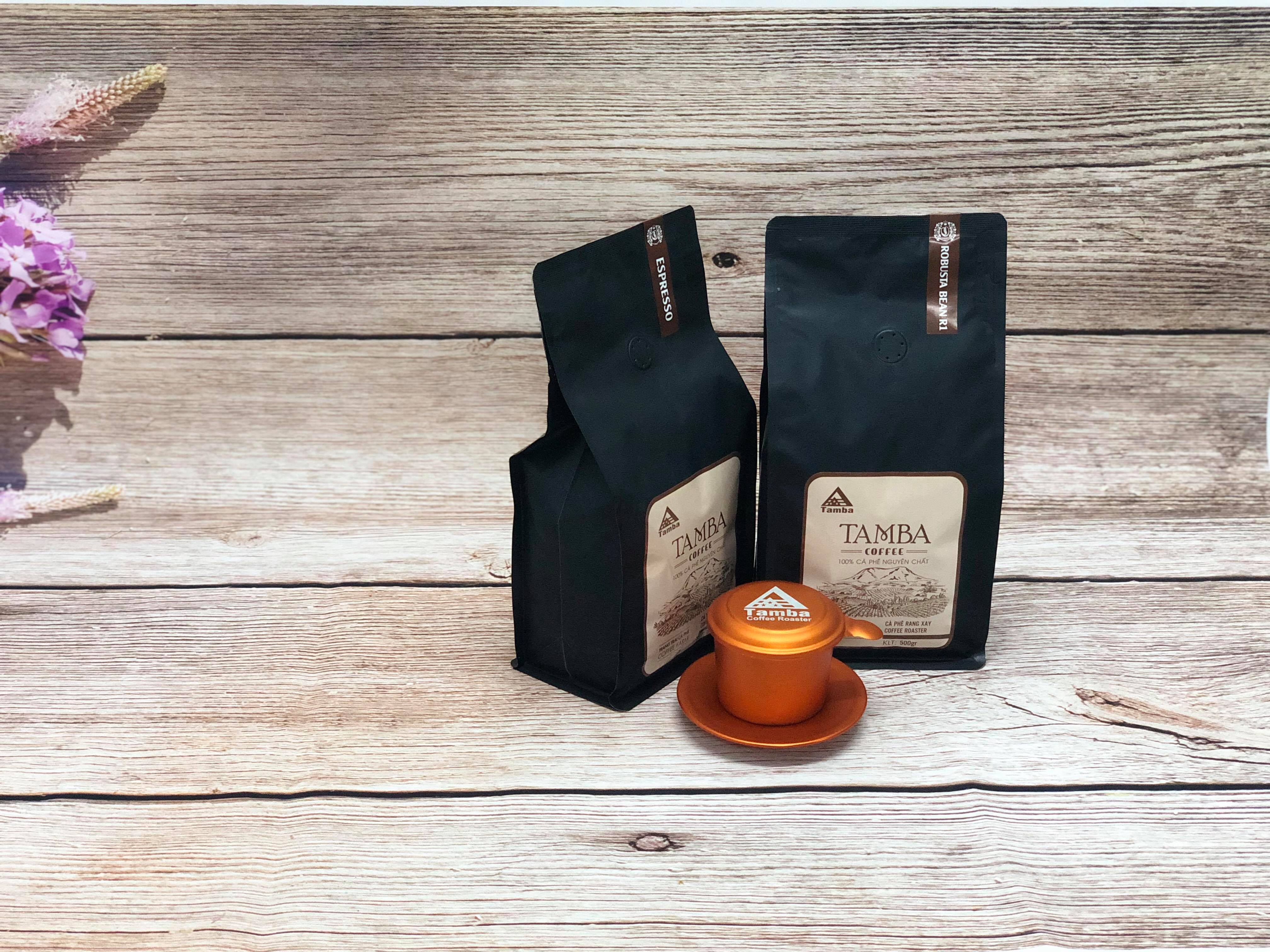 Cà phê hạt espresso - dark roast - tamba coffee - 500gr