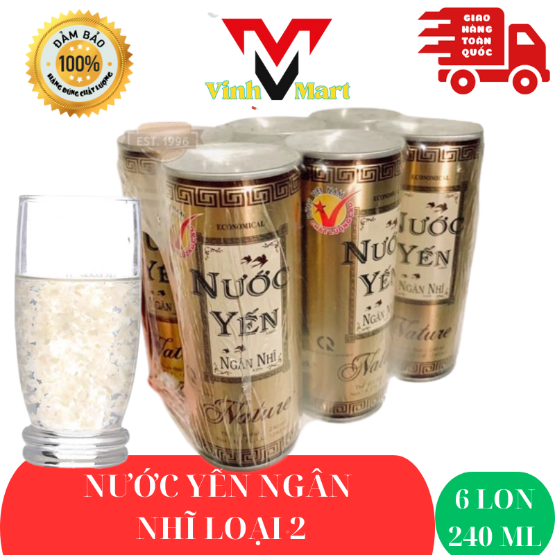 Nước Yến Lon Ngân Nhĩ Natural
