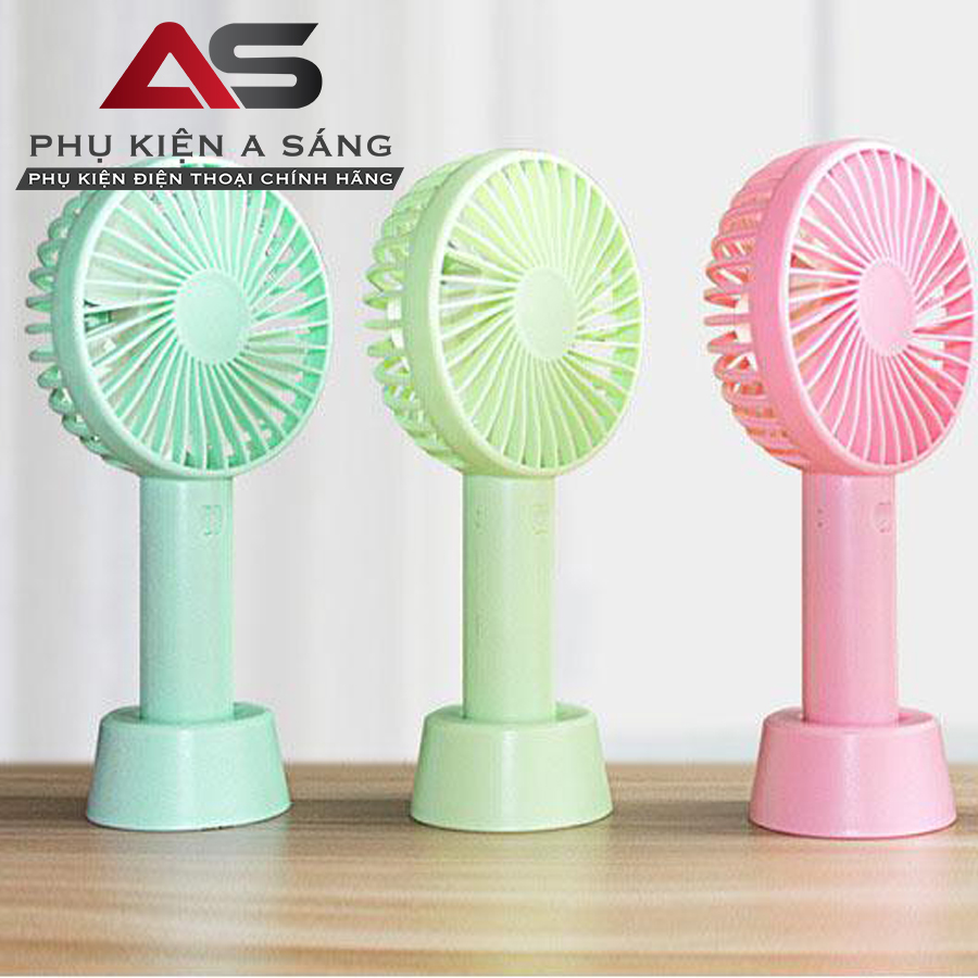 Quạt Mini cầm Tay Tích Điện 3 Chế Độ Gió - Đầy đủ phụ kiện