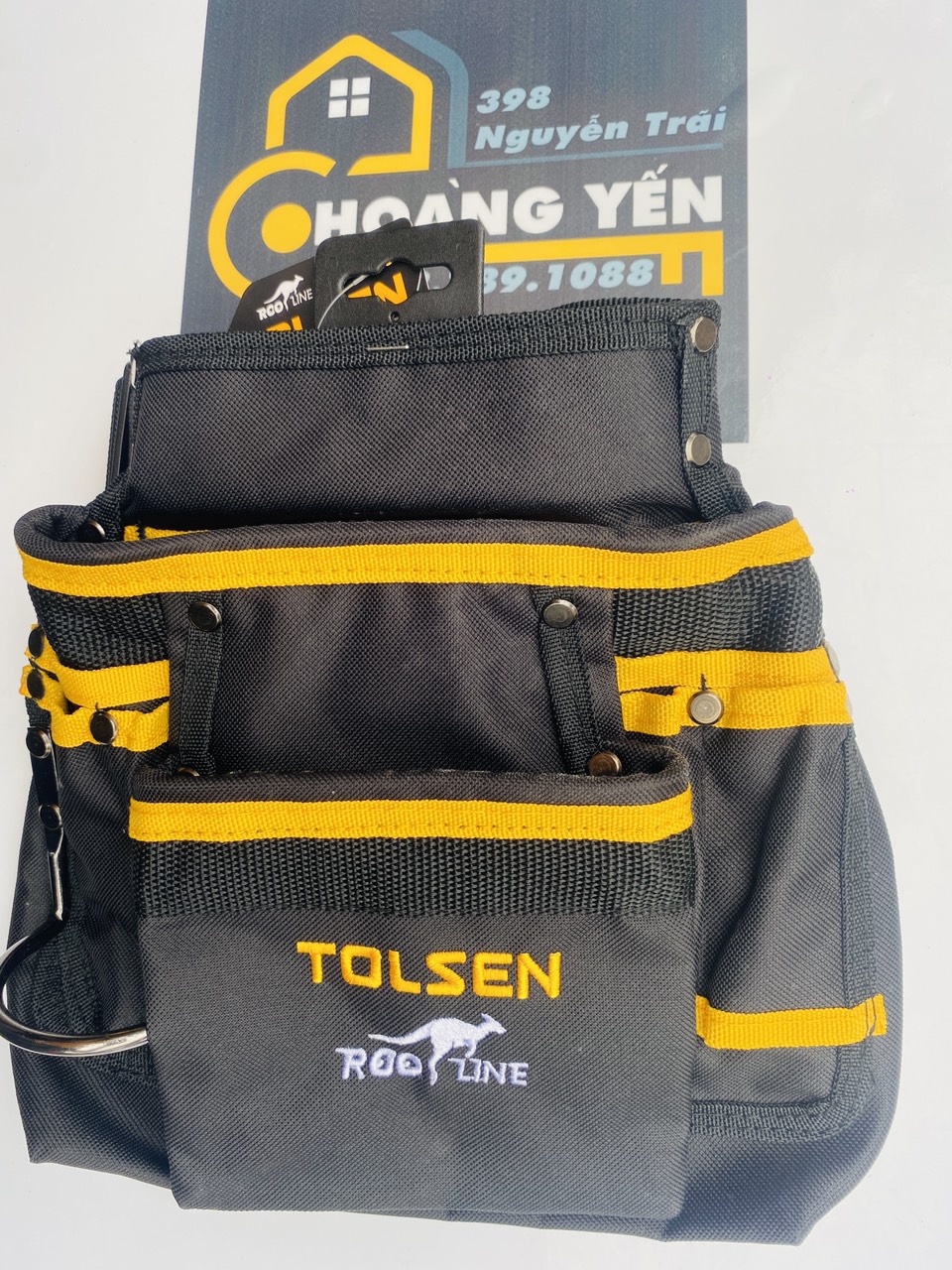 Túi đeo hông đựng đồ vải dù siêu dày dặn, túi đựng dụng cụ Tolsen 80120, túi thợ điện