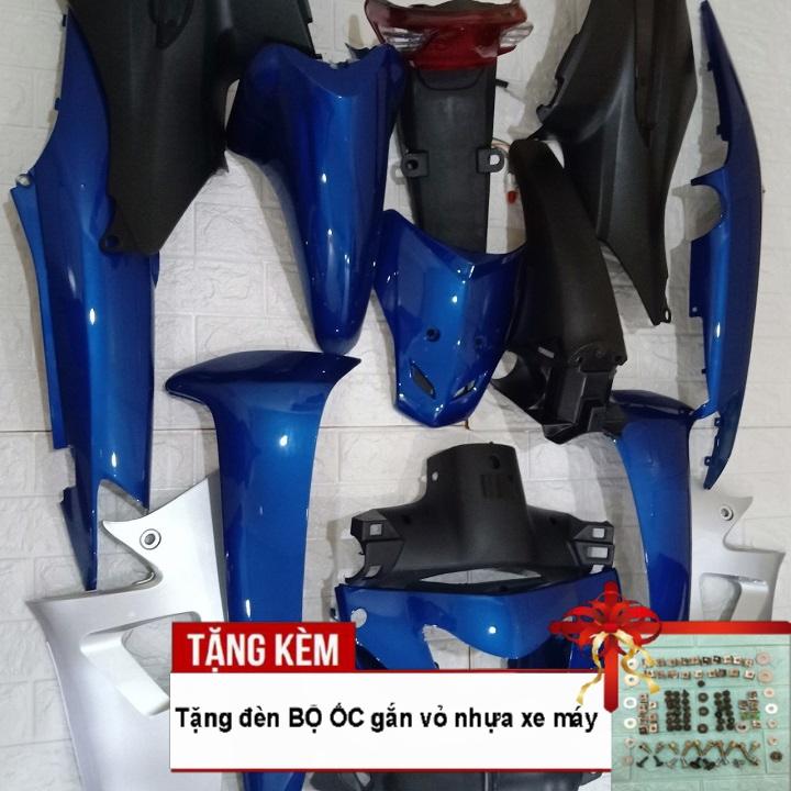 [TẶNG TEM] Dàn áo xe Wave RS - Wave Alpha đời mới - Wave S100, nhựa nguyên sinh ABS màu Dương tím , tặng kèm bộ ốc theo xe - có TẶNG BỘ TEM xịn.