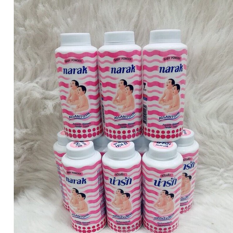 Phấn rôm em bé Nara Thái Lan 25g, chống ẩm, làm da mịn màng với hương thơm dịu nhẹ,hết rôm sẩy ở cả người lớn và trẻ em