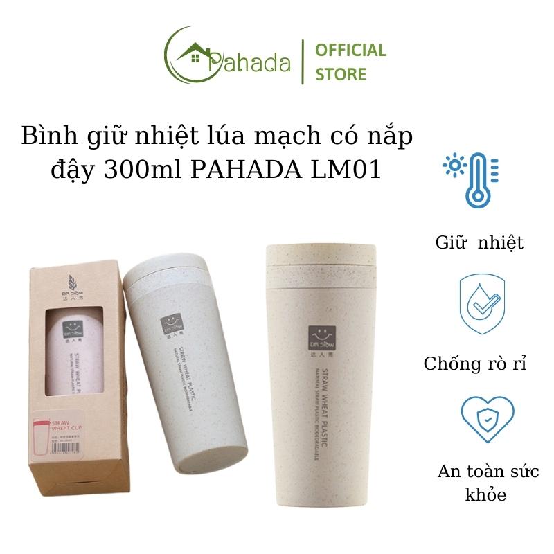Bình giữ nhiệt lúa mạch có nắp đậy 300ml pahada lm01