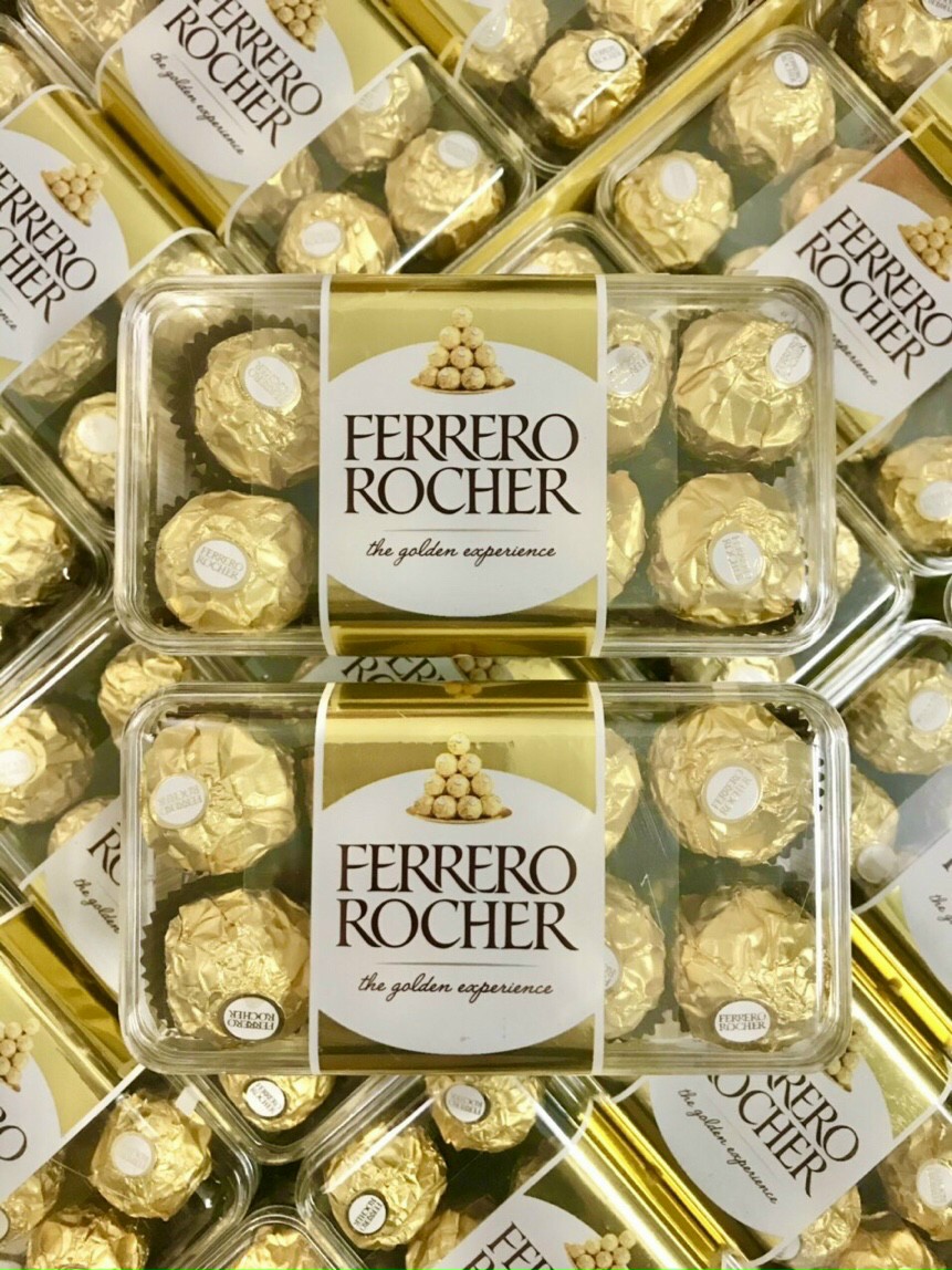 KẸO CHOCOLATE NHÂN HẠT DẺ FERRERO ROCHER 200G / 16 VIÊN