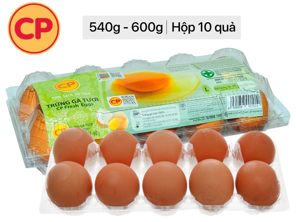 [Giao HCM] Trứng Gà hộp 10 Trứng - Trứng Tươi Về Mỗi Ngày