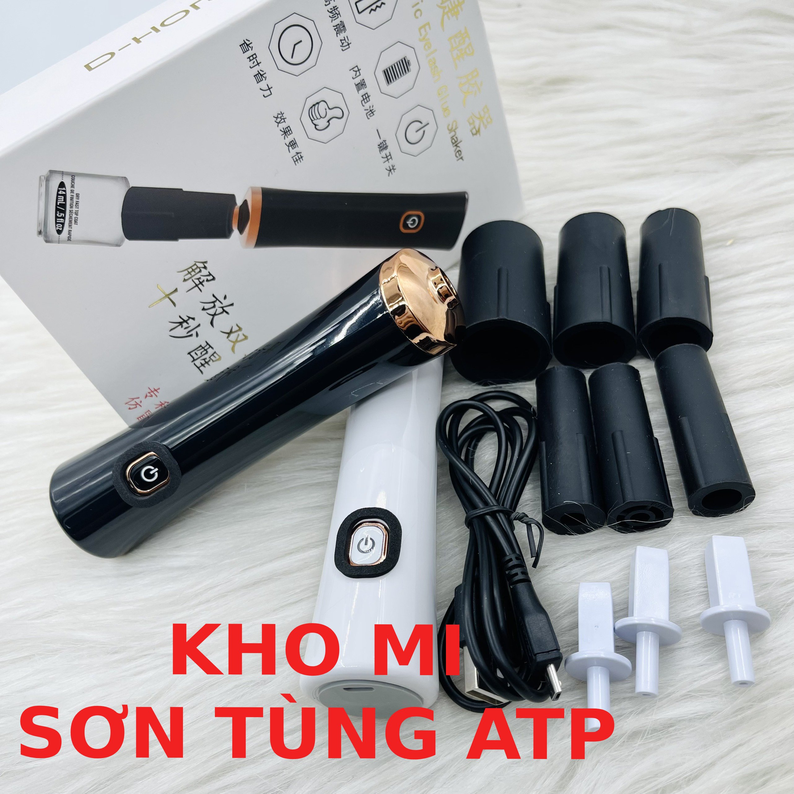 Máy lắc keo tích điện nối mi - dụng cụ nối mi - sơn tùng atp