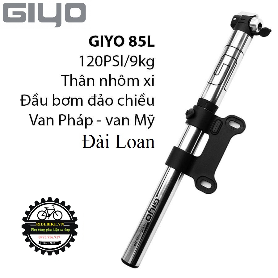 Bơm xe đạp mini cao cấp giyo gp-85l