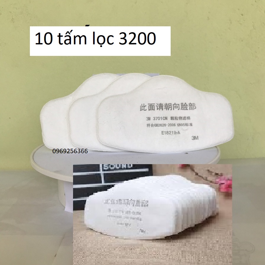 Combo 10 tấm bông lọc 3m 3200 chống bụi mịn hoá chất