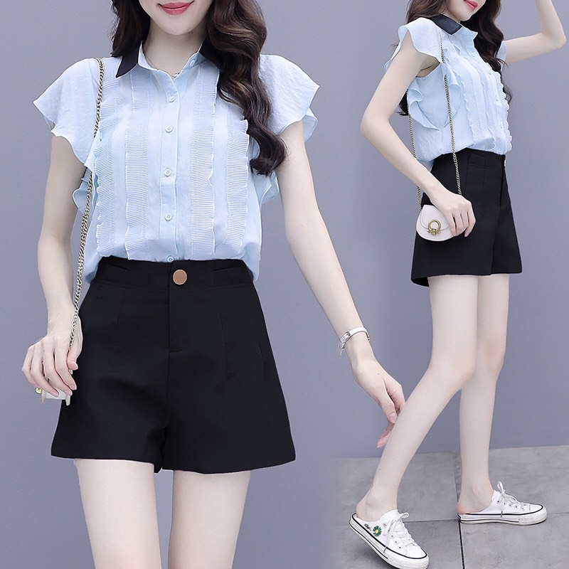 Quần short nữ nữ đen thời trang cao cấp xuất khẩu