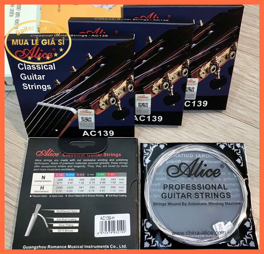 6 dây đàn guitar classic alice ac-139