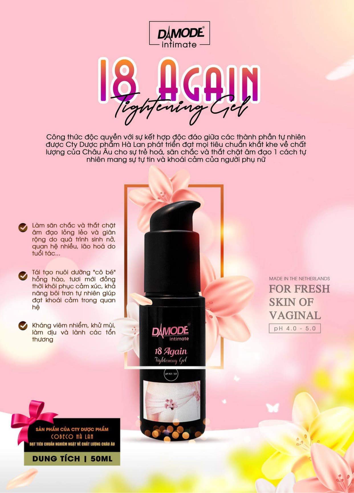 [HCM]Gel Se Khít Vùng Kín - 18 Again Tightening Damode