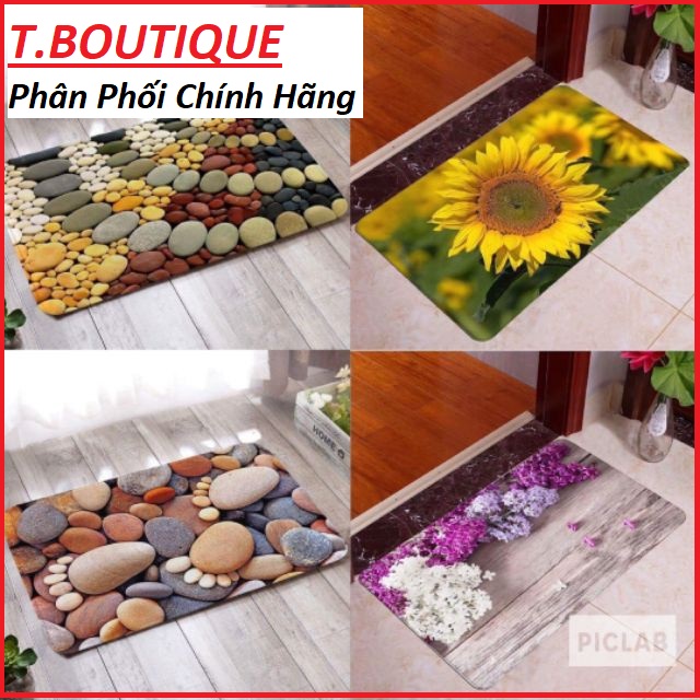 Thảm lót sàn chùi chân phòng bếp, phòng khách 3D chống trượt Thảm Lót Nhà Bếp, Thảm Trải Sàn Cao Cấp. Thảm Lau Chân 3D Đẹp Siêu Thấm Sang Trọng