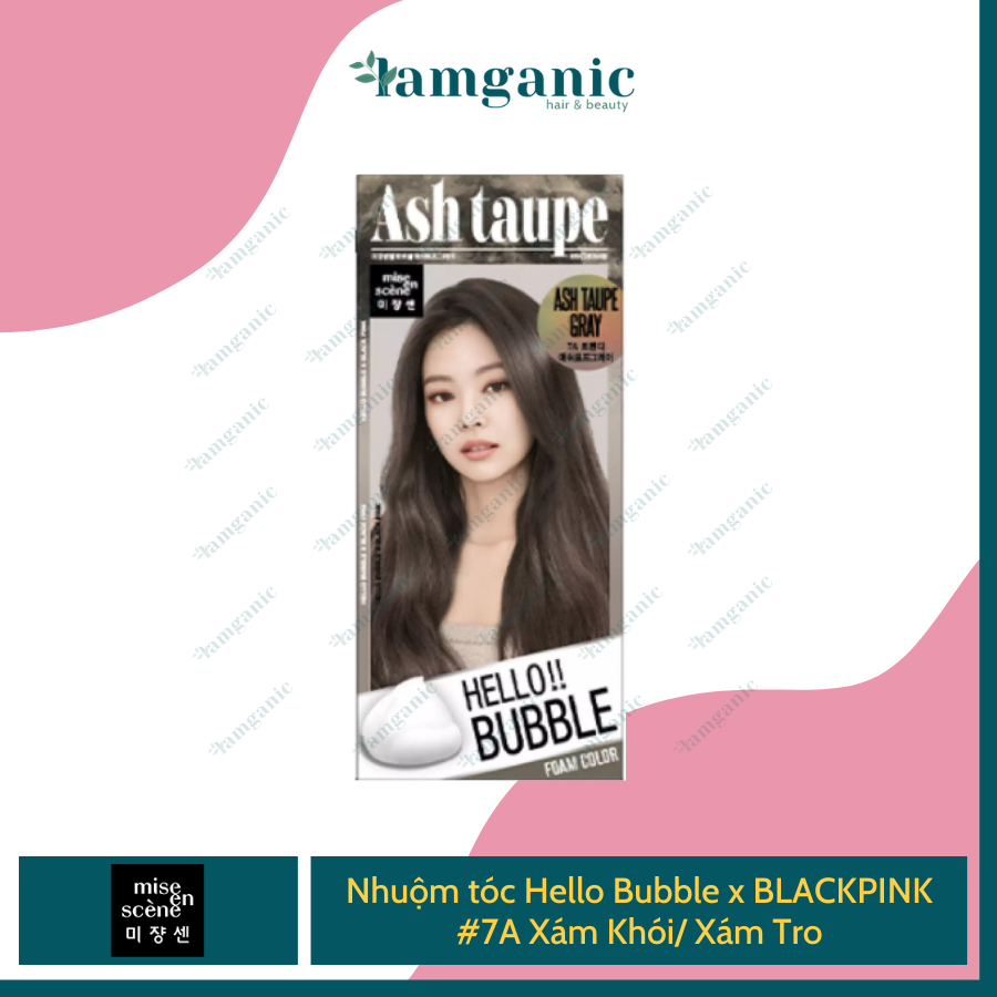 Thuốc nhuộm tóc dạng bọt hello bubble foam x blackpink - màu xàm tro