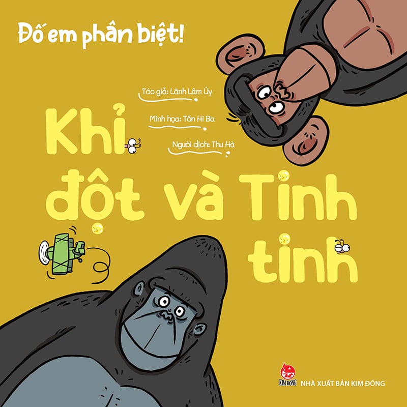 Kim đồng - đố em phân biệt ! - khỉ đột và tinh tinh