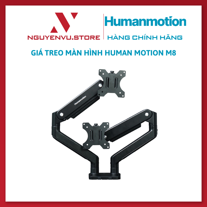 Giá treo màn hình Human Motion M8 17 đến 32 Inch - Giá treo 2 màn hình - Hàng chính hãng