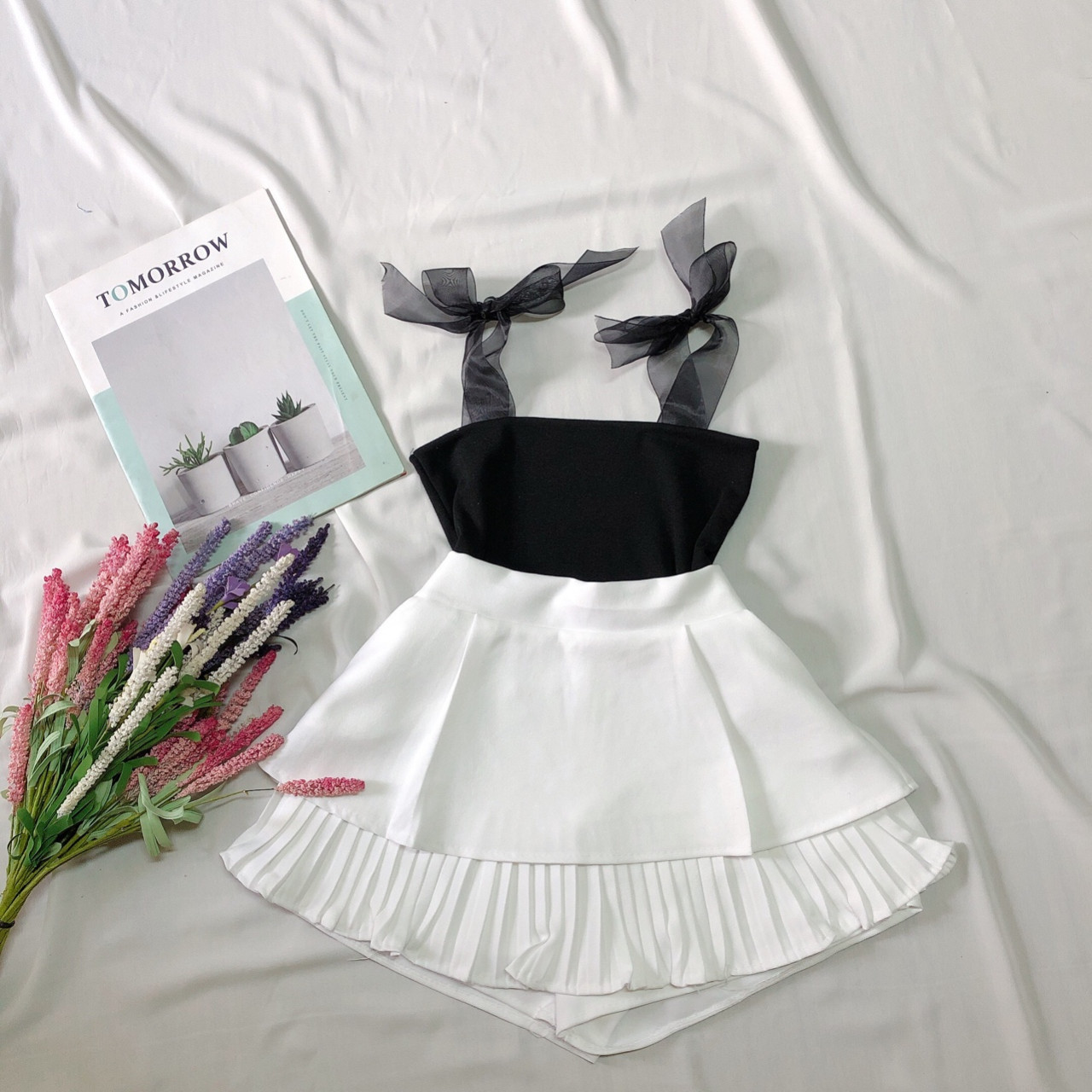 [HCM]Chân Váy Dập Ly Vải Tuyết Mưa