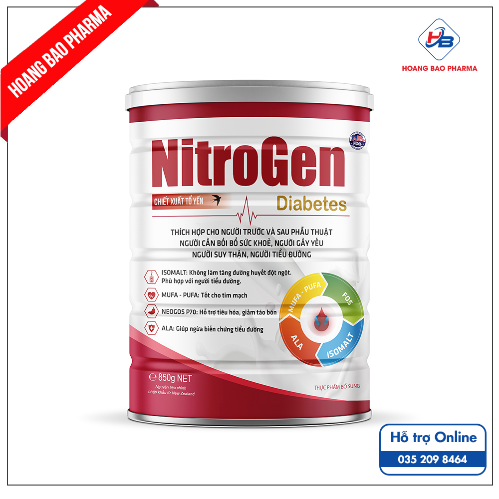 Sữa Nitrogen Diabetes 850g