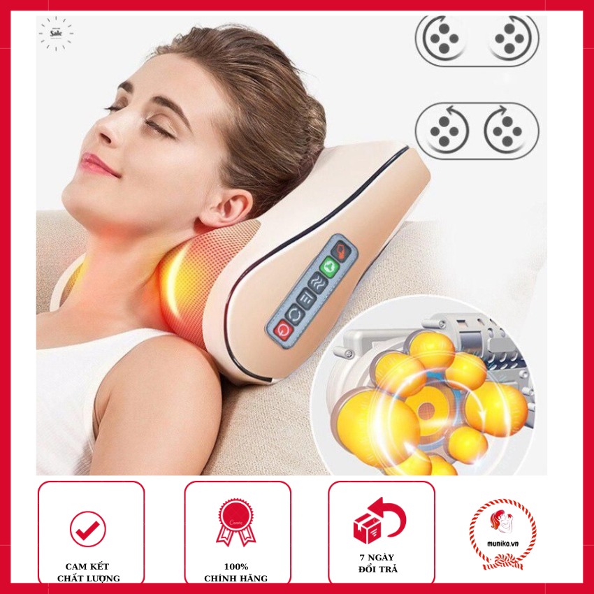 Back neck massage pillow, 20 beads infrared back neck massage machine