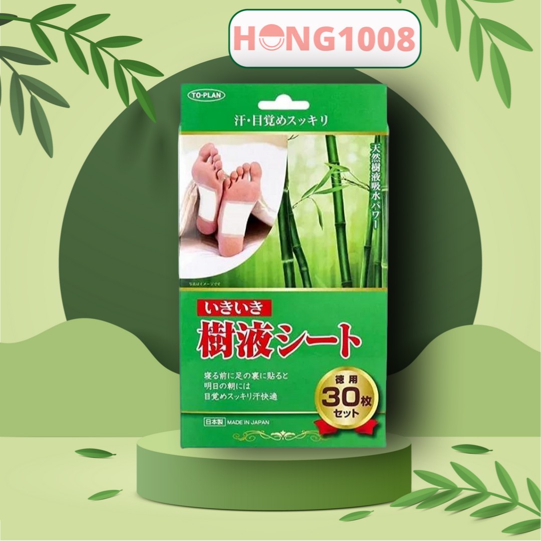 Miếng Dán Thải Độc Kenko của Nhật hộp 30 miếng giúp đôi chân được thanh lọc, thư giãn giảm stress - Shop Hong1008