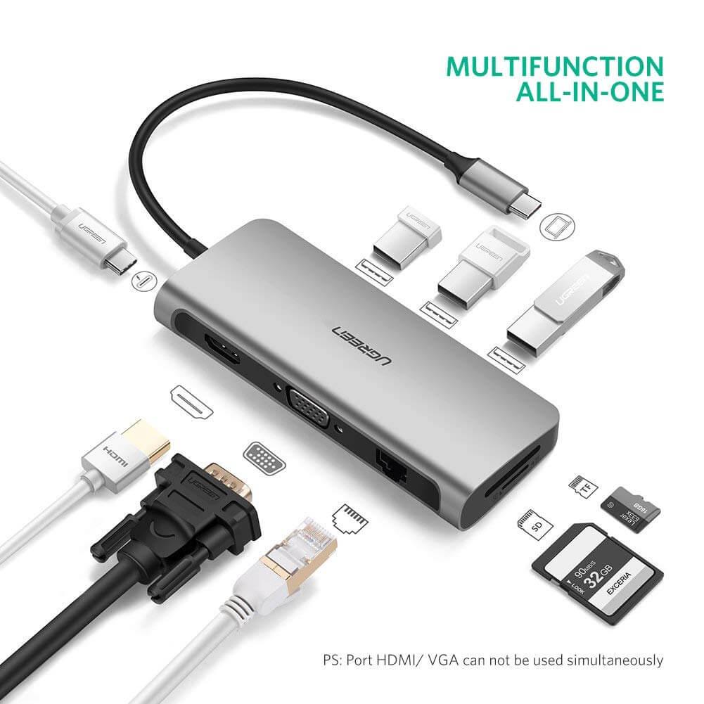 Cáp chuyển đa năng 9 in 1 USB Type C Ugreen 40873 - - WE-MAX STORE