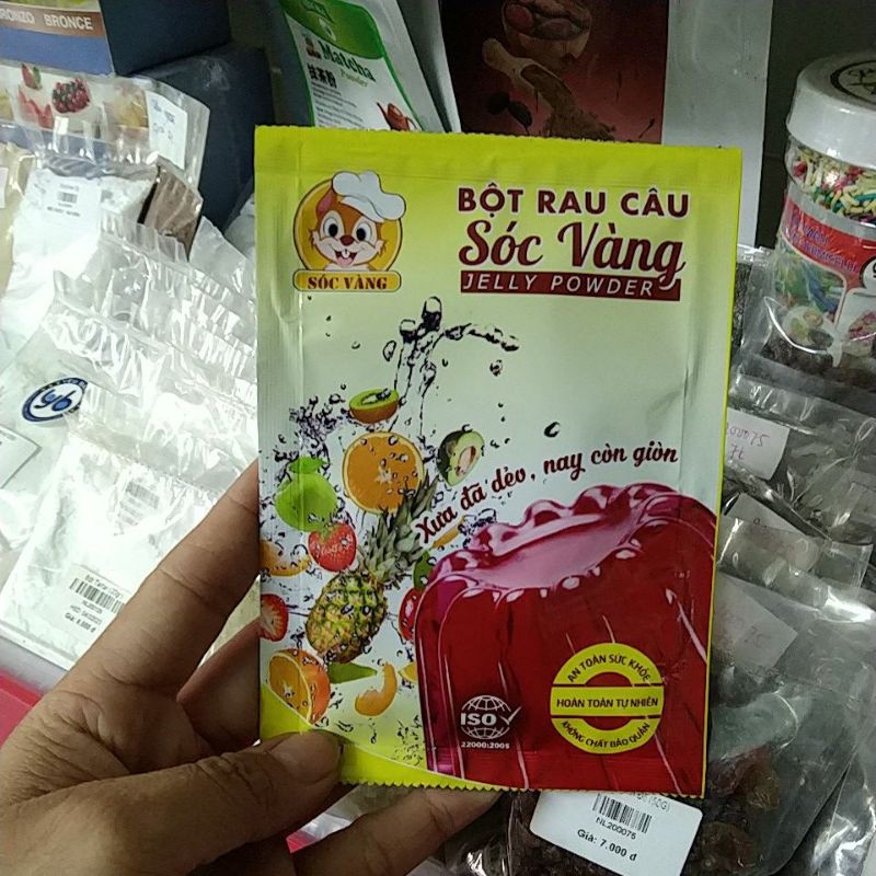 Bột Rau Câu Dẻo Giòn Sóc Vàng