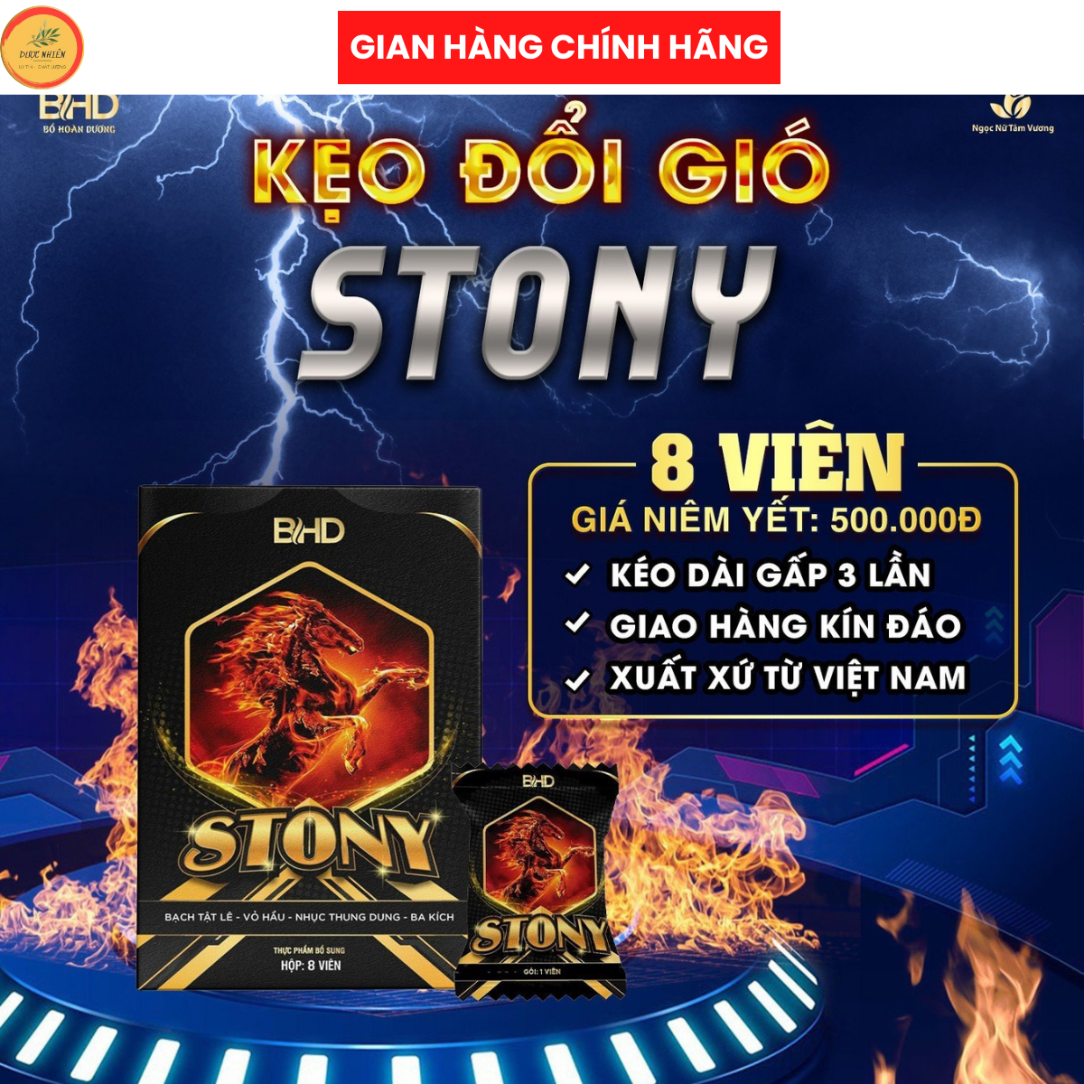 Kẹo Stony - Kẹo Đổi Gió Stony - kéo dài thời gian - tăng cương cứng - hưng phấn dành cho nam và nữ