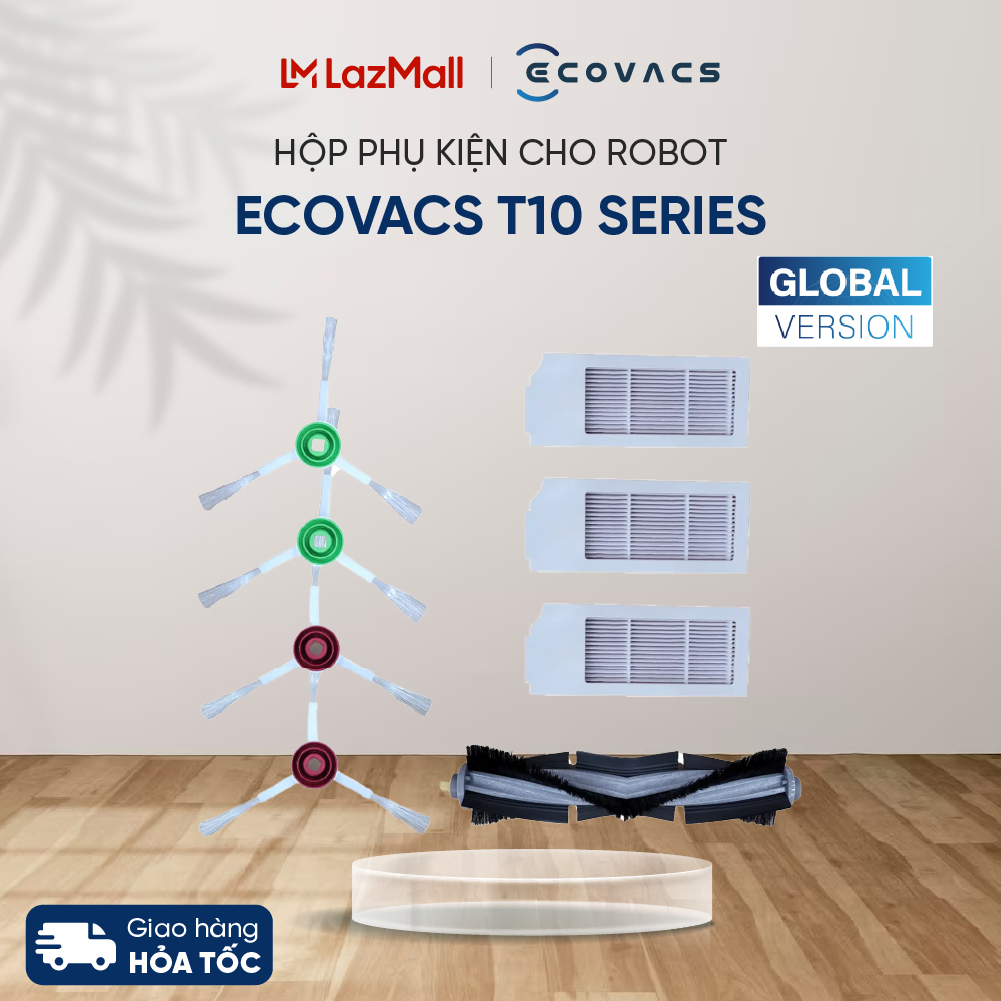 Hộp phụ kiện cho robot ecovacs t10 series dùng cho t10, t10 plus, t10 turbo, t10 omni - chính hãng