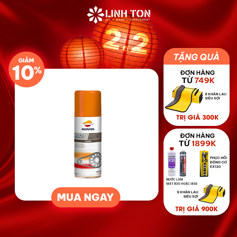 [HCM]Dưỡng sên nhập khẩu cao cấp Repsol Moto Chain 400ml (Made In Spain