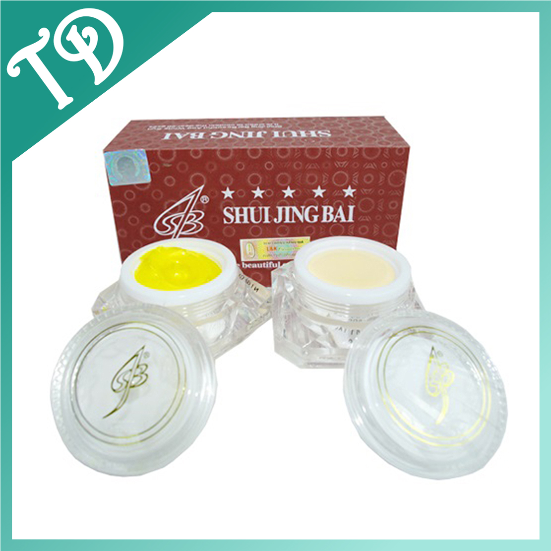 Mỹ phẩm bạch thủy tinh Shuijingbai chính hãng, làm trắng da, mờ nám, tàn nhang, bạch thủy tinh.