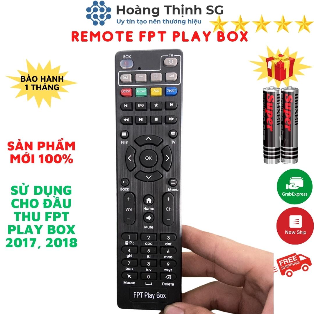 Remote điều khiển fpt play box, điều khiển đầu thu fpt play box 2017 - 2018 tặng kèm 2 pin