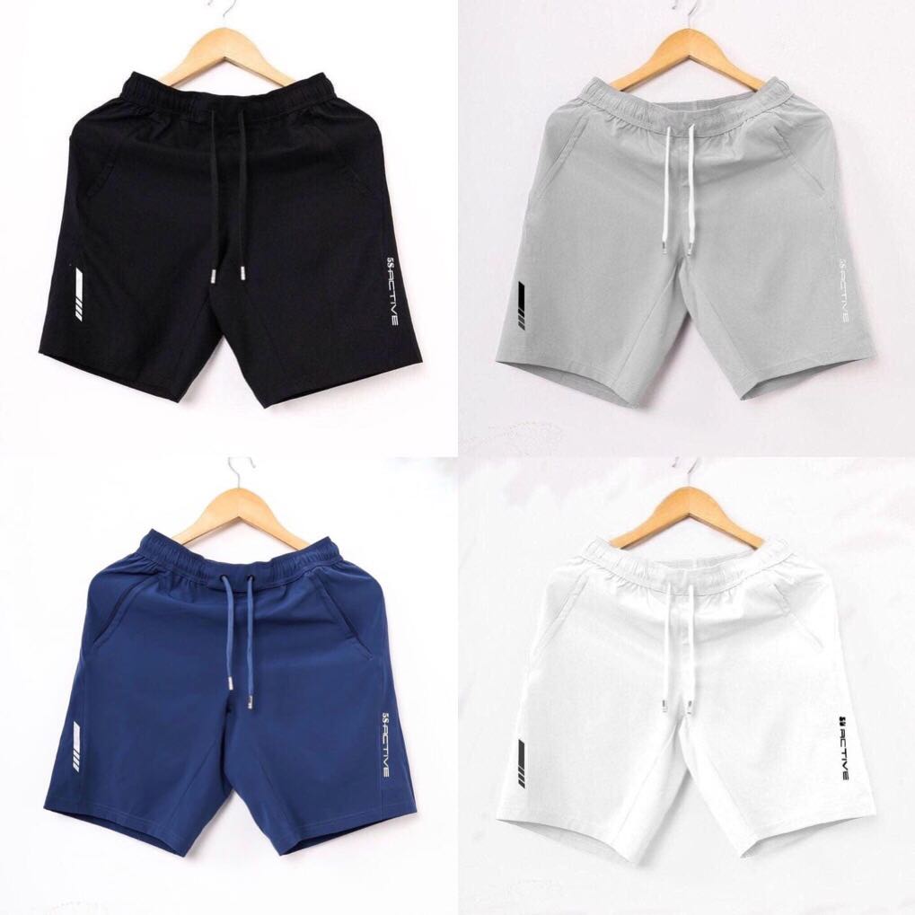 COMBO 4 QUẦN ĐÙI THỂ THAO NAM THIẾT KẾ 2 KHÓA KÉO THỜI TRANG TIỆN LỢI