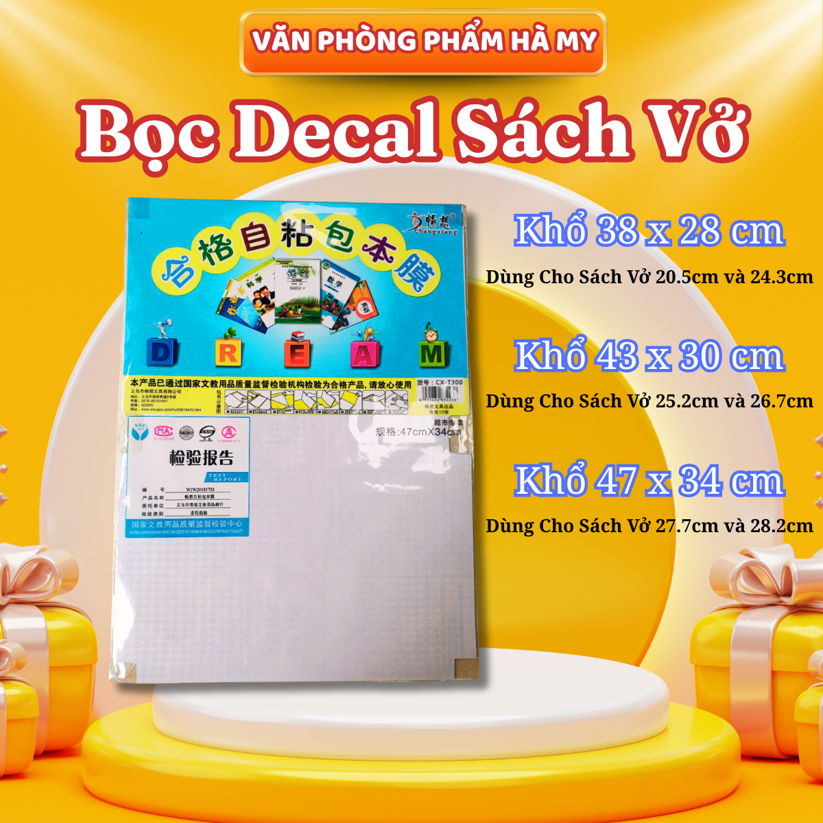 Xấp 10 Cái Bọc Sách Vở Decal Trong Suốt, Bọc Decal Sách Vở Đủ Kích Thước
