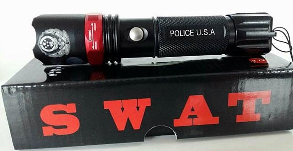 Bộ đèn pin siêu sáng Thái Lan Police + 1 pin sạc + 1 đốc sạc + 1 khay AAA + 1 hộp đựng - Shop Hàng Cực Rẻ