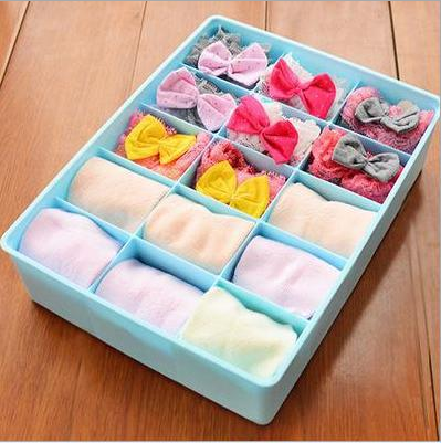 Hộp đựng đồ lót,tất vớ,găng tay 15 ngăn (Có nắp đậy)