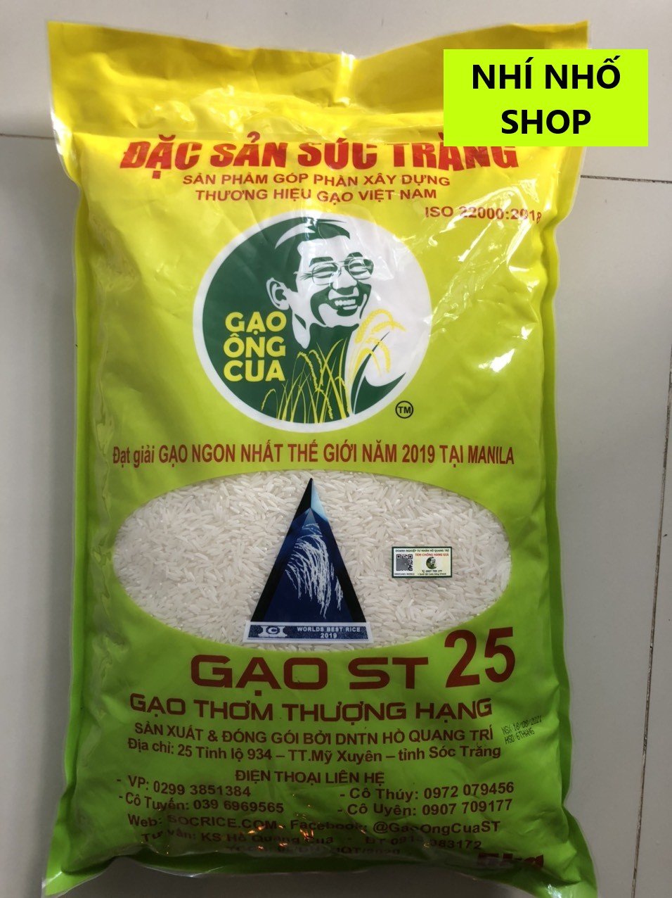 GẠO ÔNG CUA ST25 - Gạo ngon nhất thế giới (Bao bì chính thức)