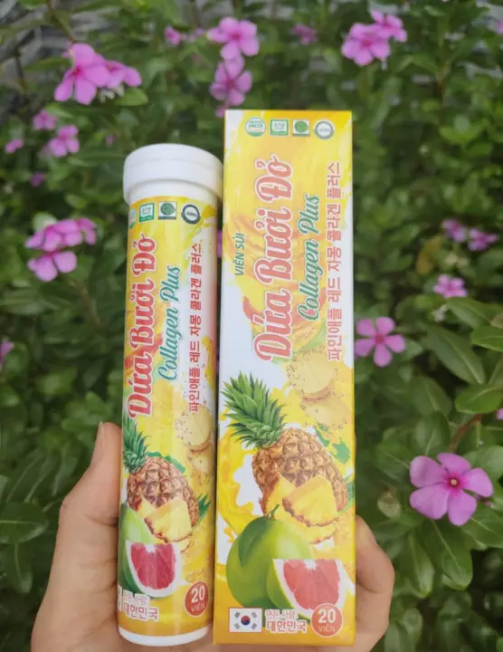 [Thực phẩm ăn kiêng] Viên Sủi Giảm Cân Slim Body Pluss Tính Chất Dứa Bưởi Đỏ Collagen Plus - Giúp Tăng Cường Chuyển Hóa Chất Béo, Hỗ Trợ Giảm Cân An Toàn Hiệu Quả- Tuýp 20 viên - Hakii