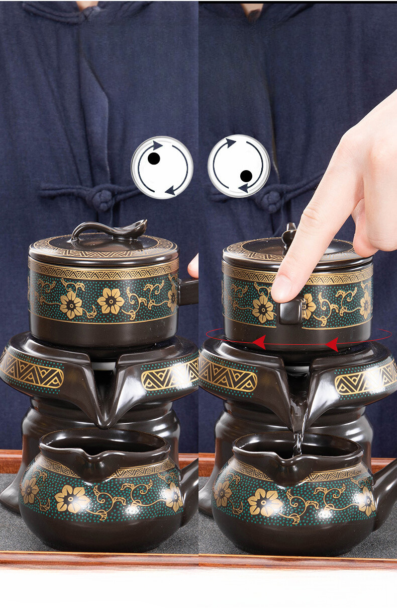 Bộ ấm chén pha trà cối xay gốm sứ thương hiệu gosu