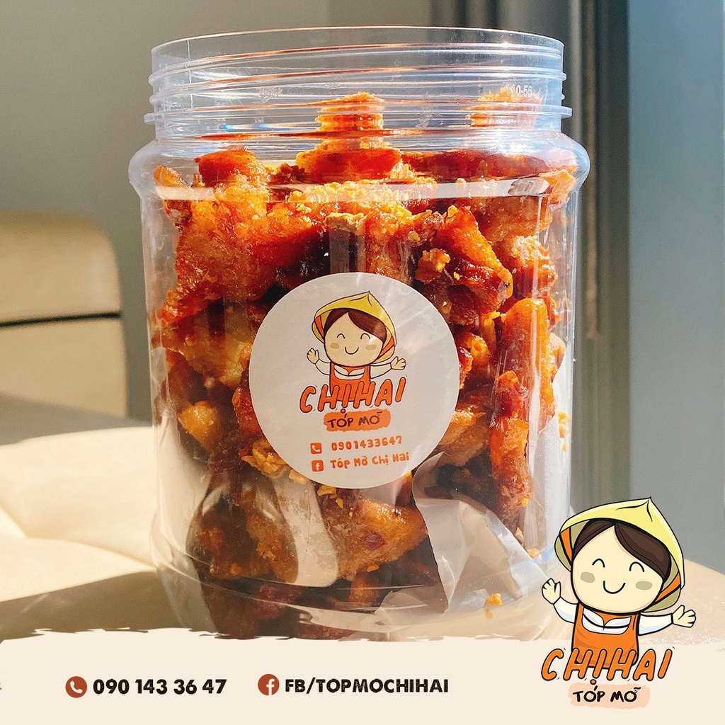 Bánh tóp mỡ bơ tỏi chị hai giòn rụm 500gr tm04