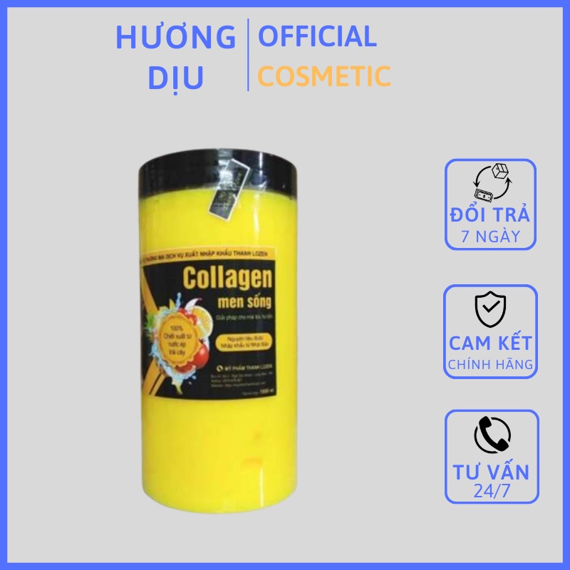 Kem hấp ủ Colagen men sống Lovelex 1000ml phục hồi tóc hư tổn