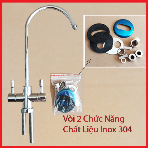 vòi hai chức năng cho máy lọc nước RO( Hai chức năng phân biệt nước khoáng và nước tinh khiết)