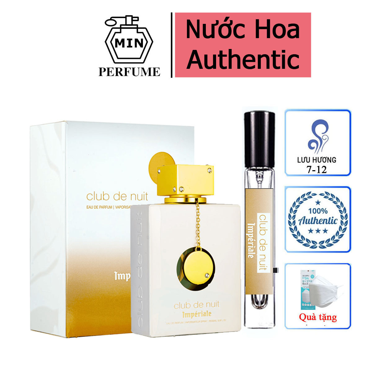 Nước hoa nữ armaf club de nuit imperiale - hương hoa cỏ phương đông chiết 5-10-20ml